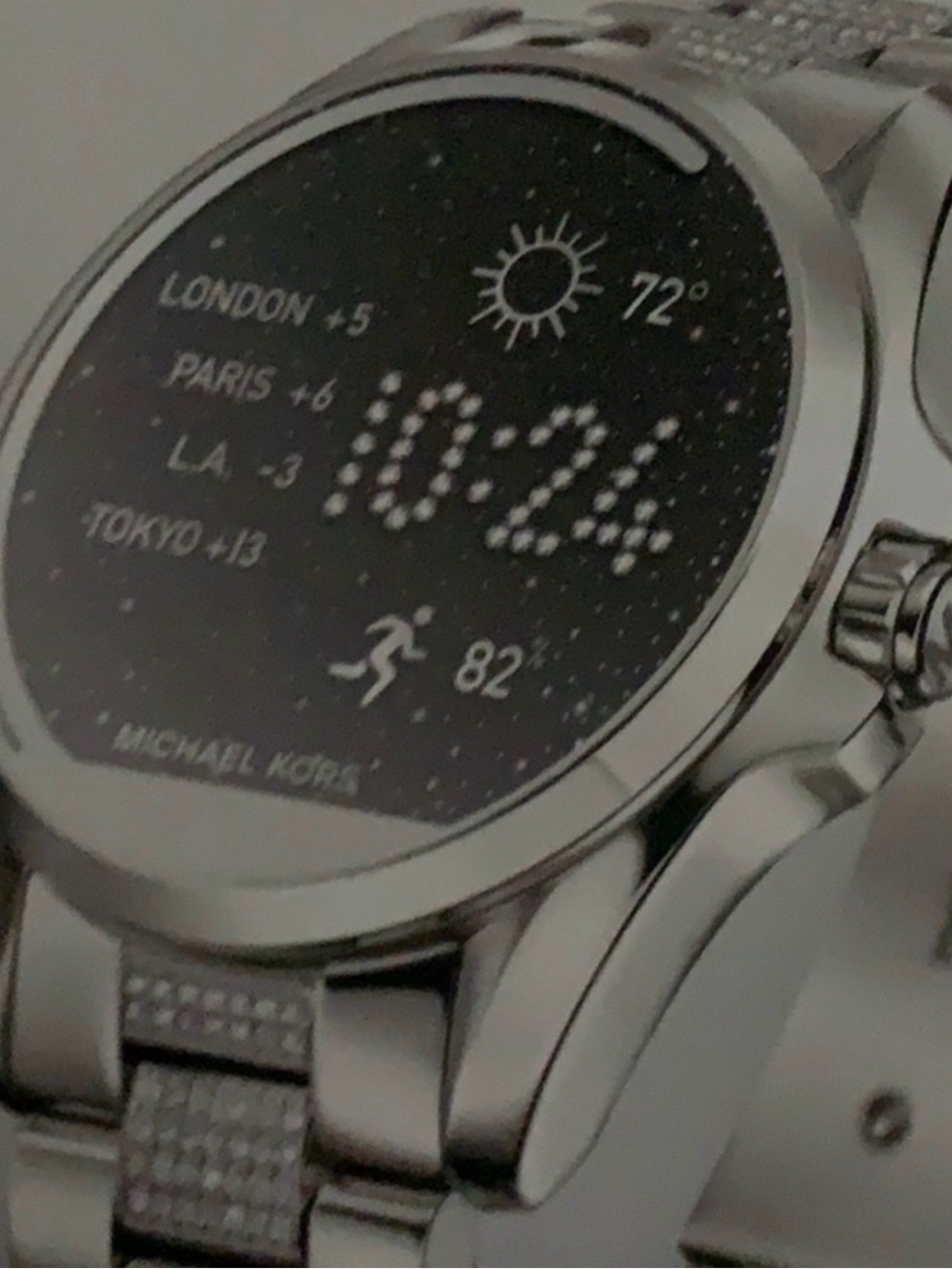 Michael Kors Silver Digital Smartwatch with Stainless Bracelet